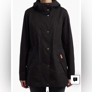 Hunter Adela Classic Waterproof Rain Jacket in Black - NWOT Size Small